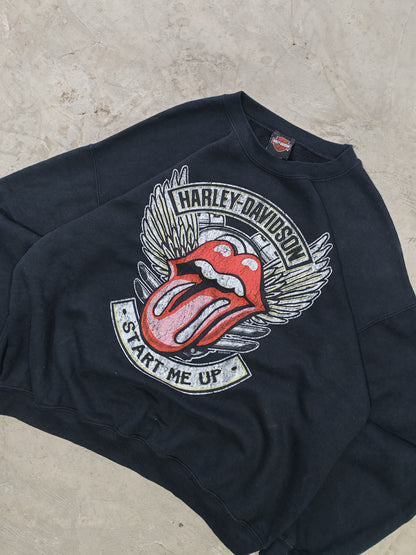 Harley-Davidson x Rolling Stones Start Me Up Crewneck Black – XL