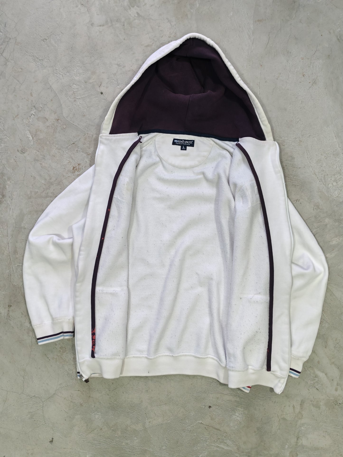 Ecko Unltd World Famous Rhino Zip Hoodie White – L