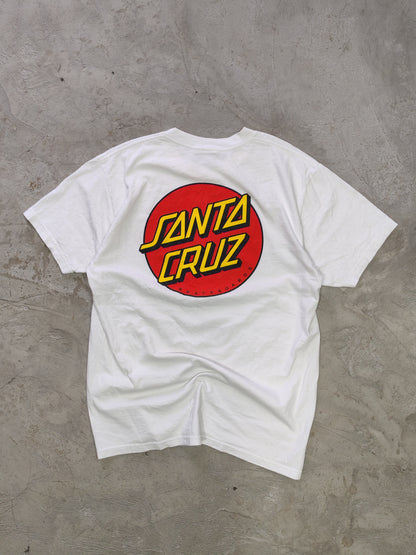 Santa Cruz Classic Dot Tee White – M