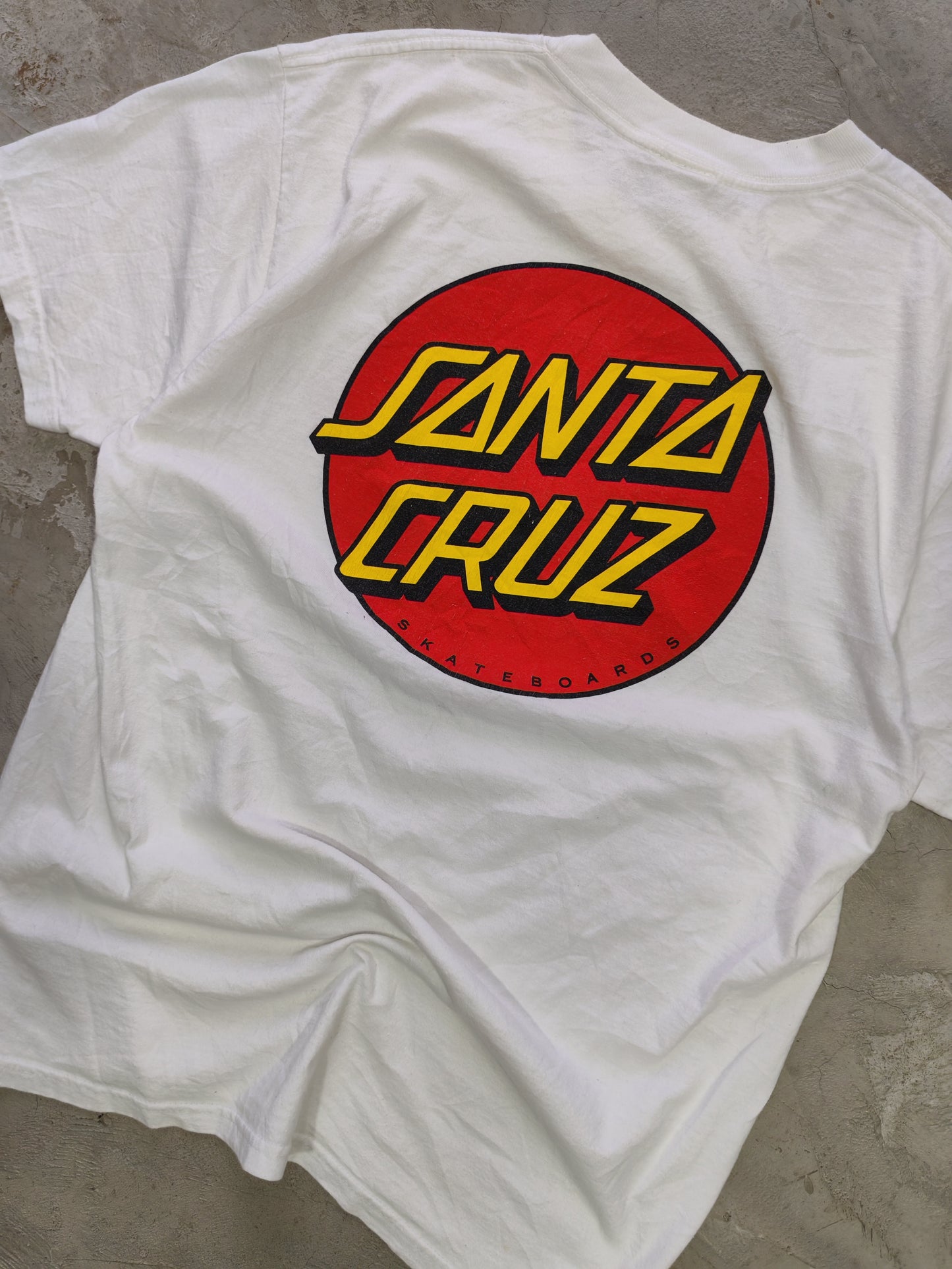 Santa Cruz Classic Dot Tee White – M
