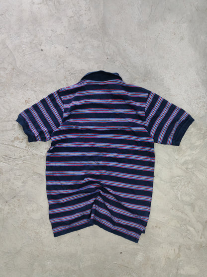 Polo Ralph Lauren Striped Zip Polo Navy – L