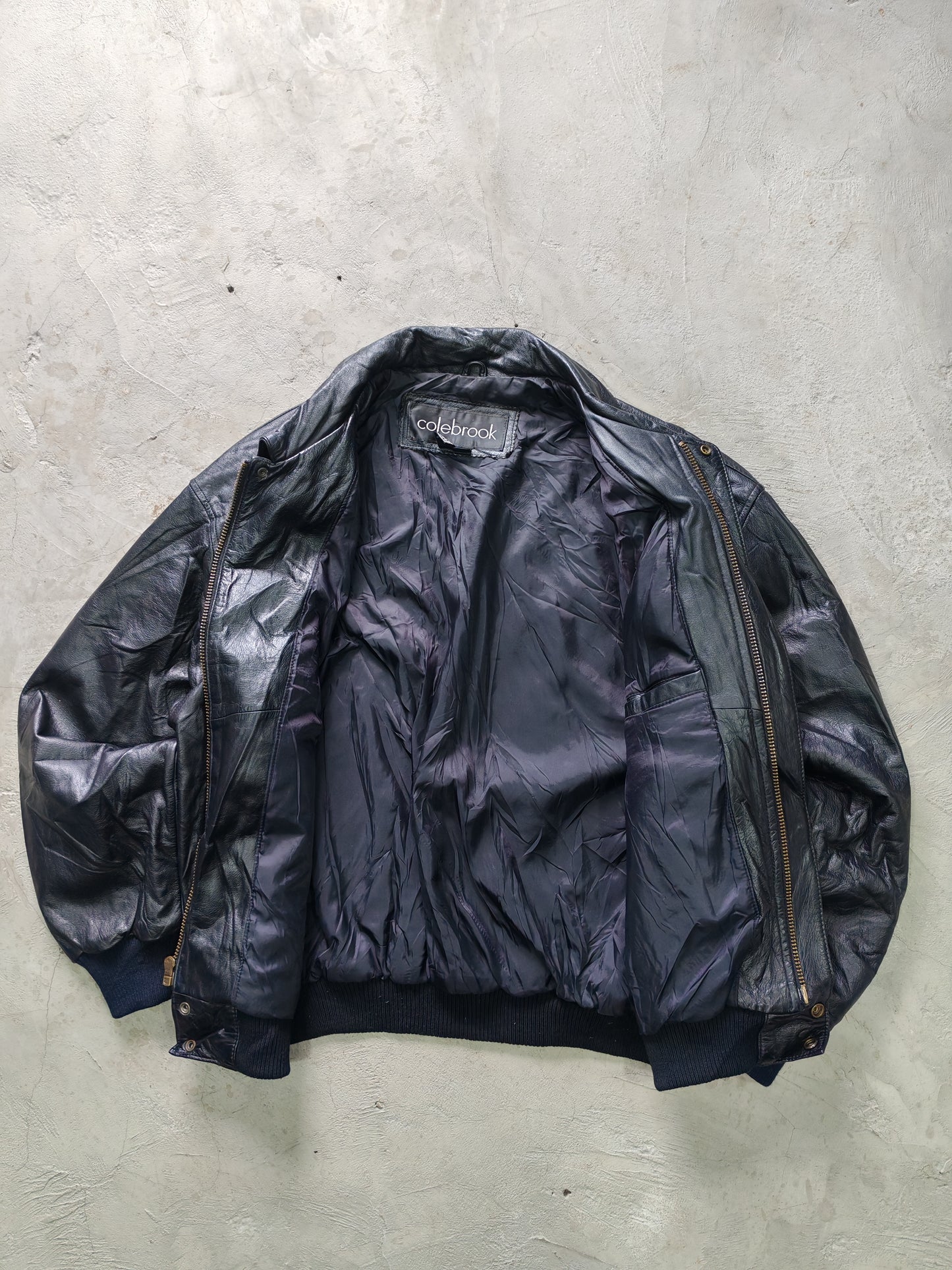 Chaqueta de Cuero Colebrook Boxy Vintage - Talla M/L