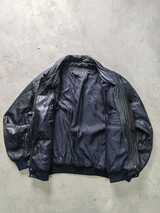 Chaqueta de Cuero Colebrook Boxy Vintage - Talla M/L