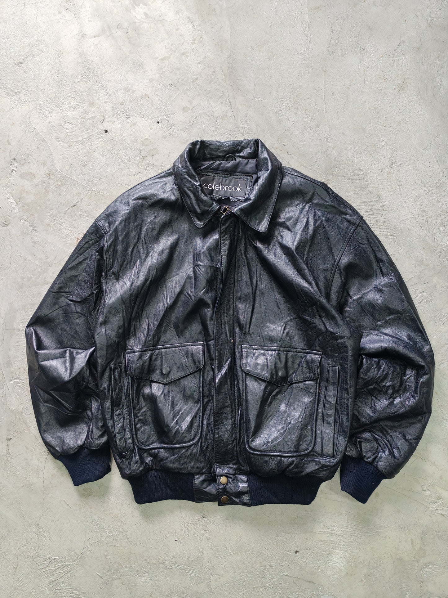 Chaqueta de Cuero Colebrook Boxy Vintage - Talla M/L