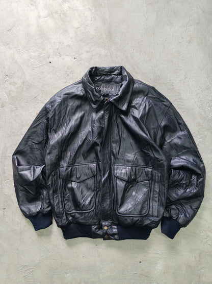 Chaqueta de Cuero Colebrook Boxy Vintage - Talla M/L