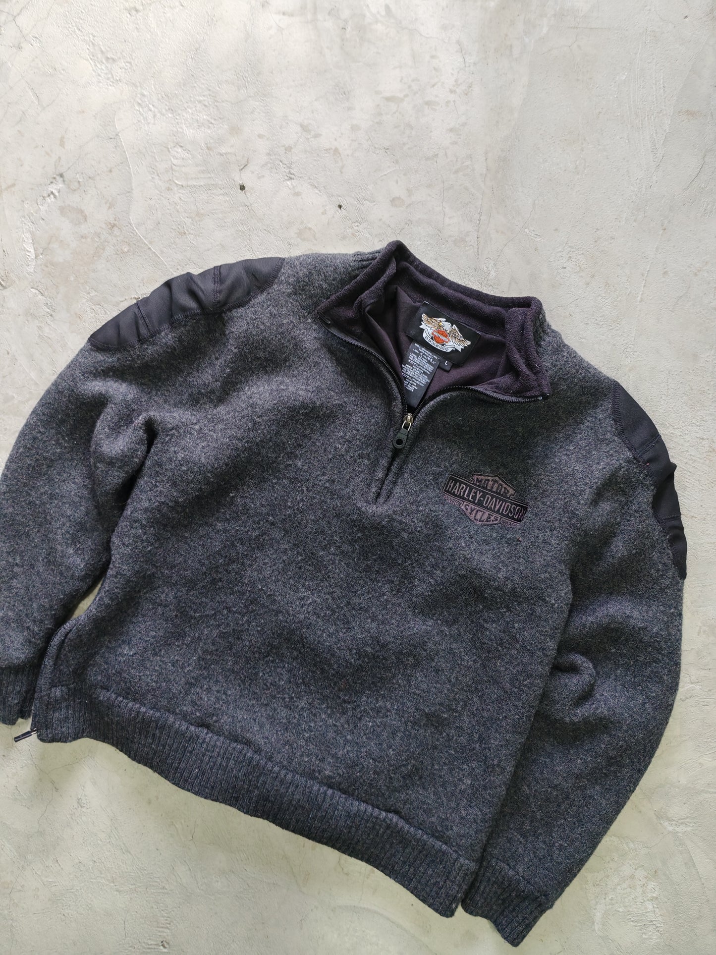 Sudadera Harley-Davidson Cuello Chino Vintage - Talla M