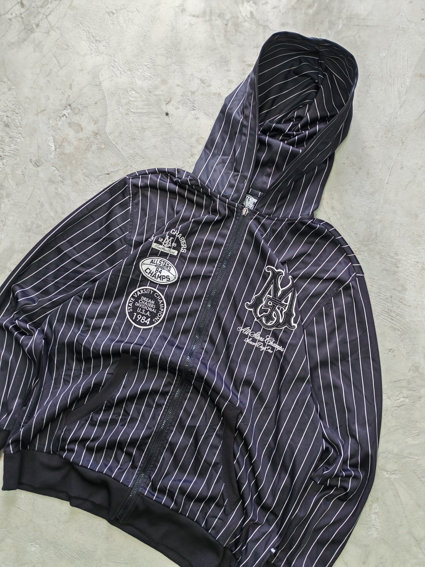 Hoodie Mecca USA Pinstripe All Stars Champs Vintage - Talla XL