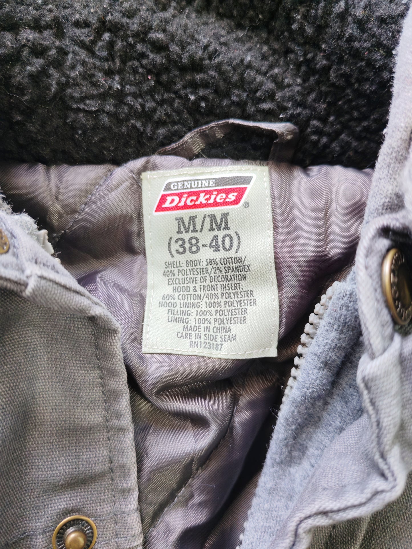 Chaqueta Dickies Work Capucha Sherpa Vintage - Talla M