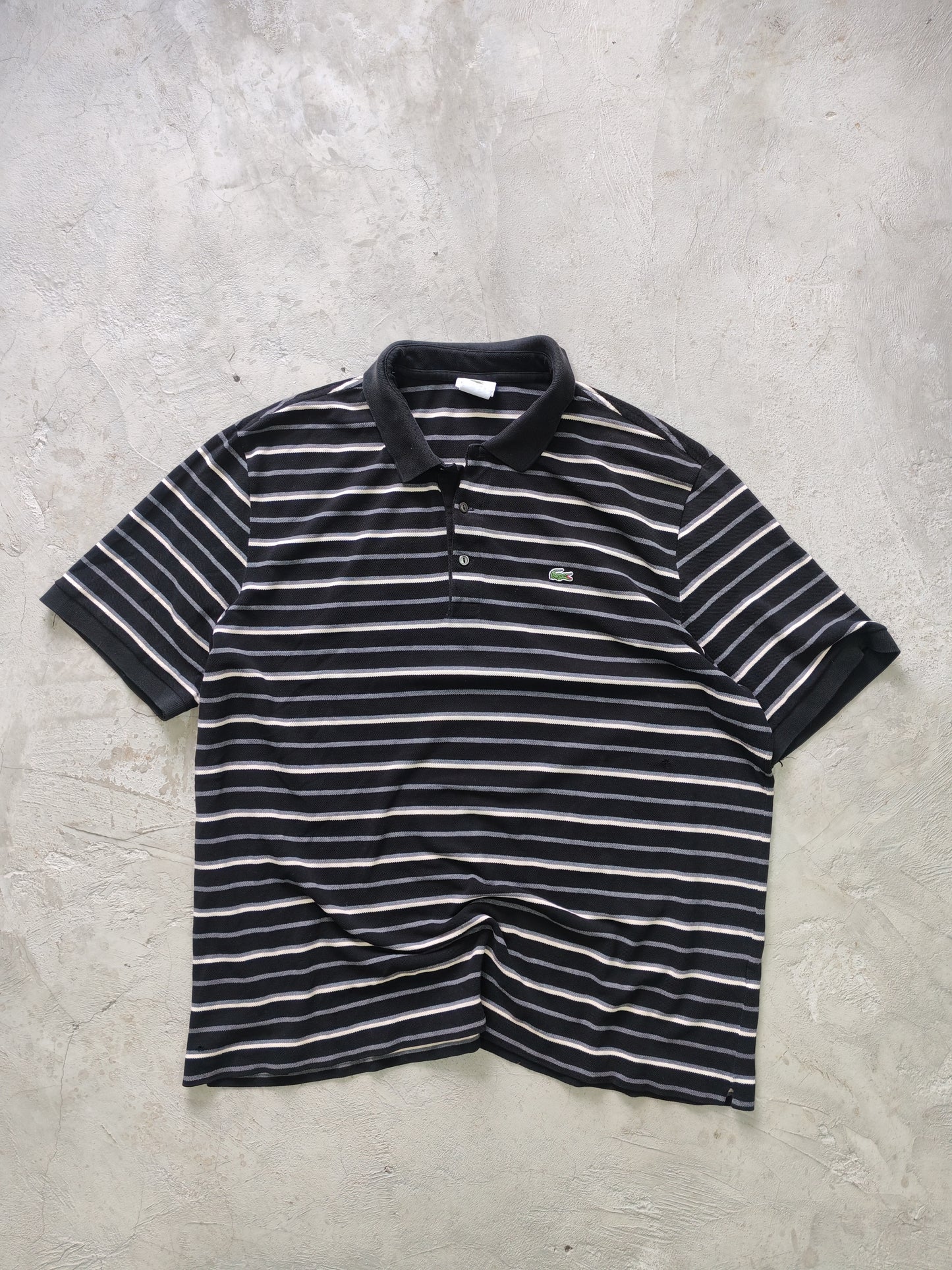 Polo Lacoste Rayas Vintage Manga Corta - Talla L