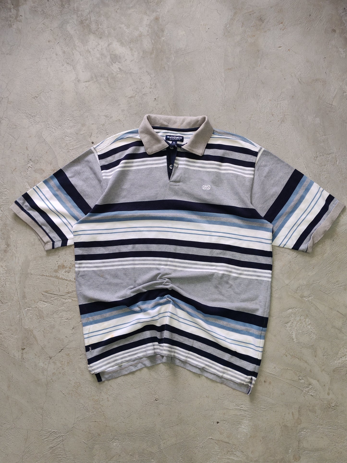 Polo Ecko Unltd Rayas Vintage Manga Corta - Talla XL