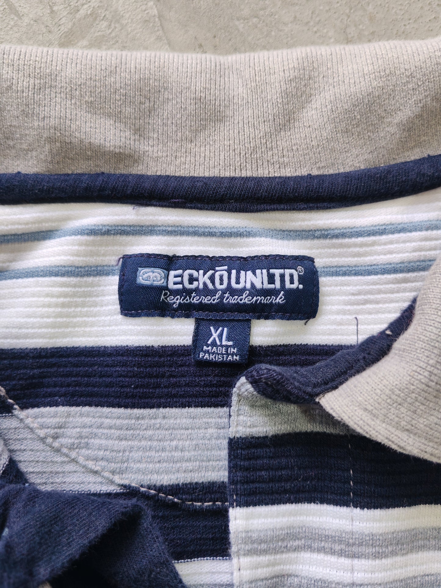 Polo Ecko Unltd Rayas Vintage Manga Corta - Talla XL