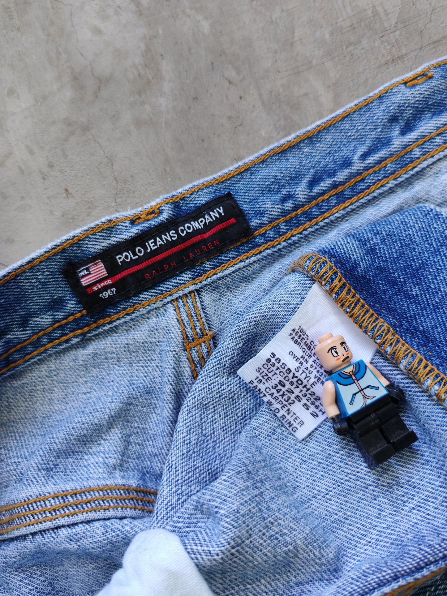 Polo Jeans Company Ralph Lauren Carpenter Jeans Light Blue – W34 L32