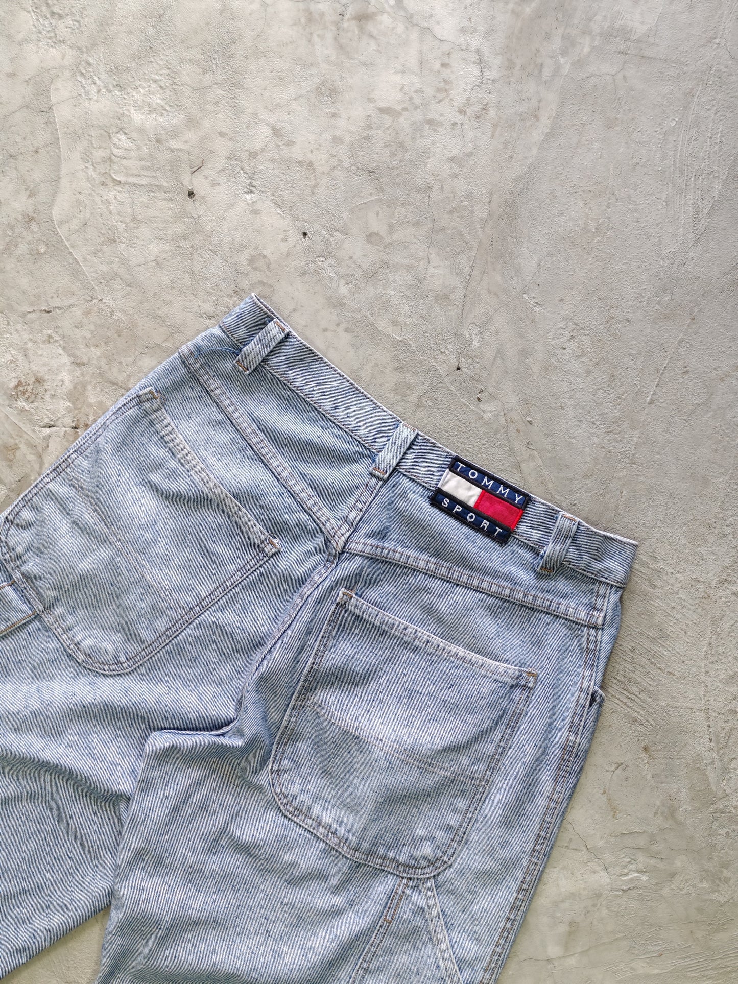 Tommy Sport Carpenter Denim Shorts Light Blue – W34