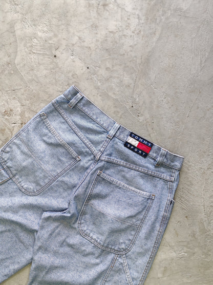 Tommy Sport Carpenter Denim Shorts Light Blue – W34