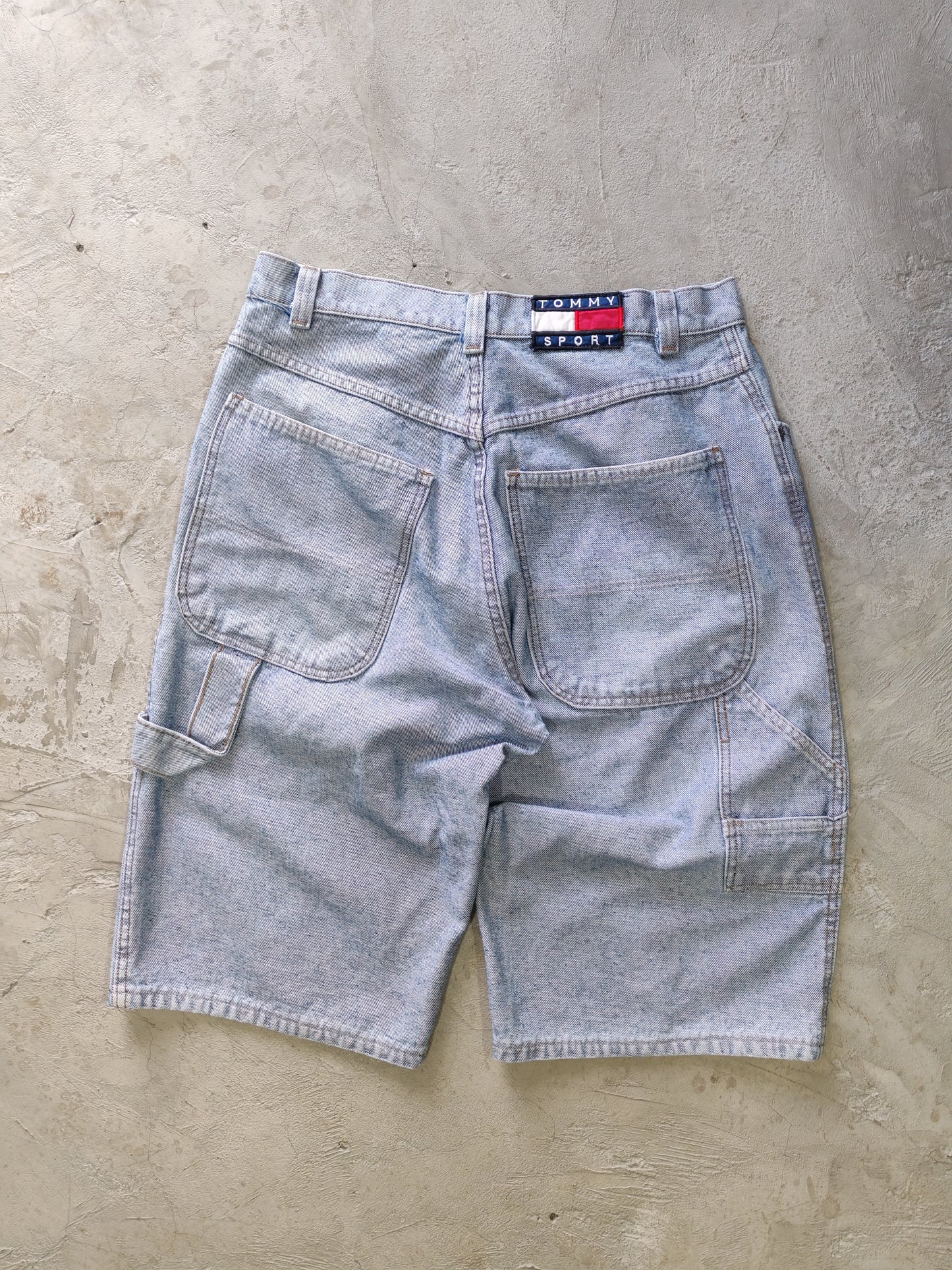 Tommy Sport Carpenter Denim Shorts Light Blue – W34