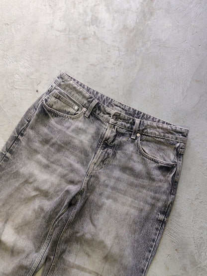 H&M &Denim Curvy Fit Baggy Low Waist Jeans Grey – Talla 34