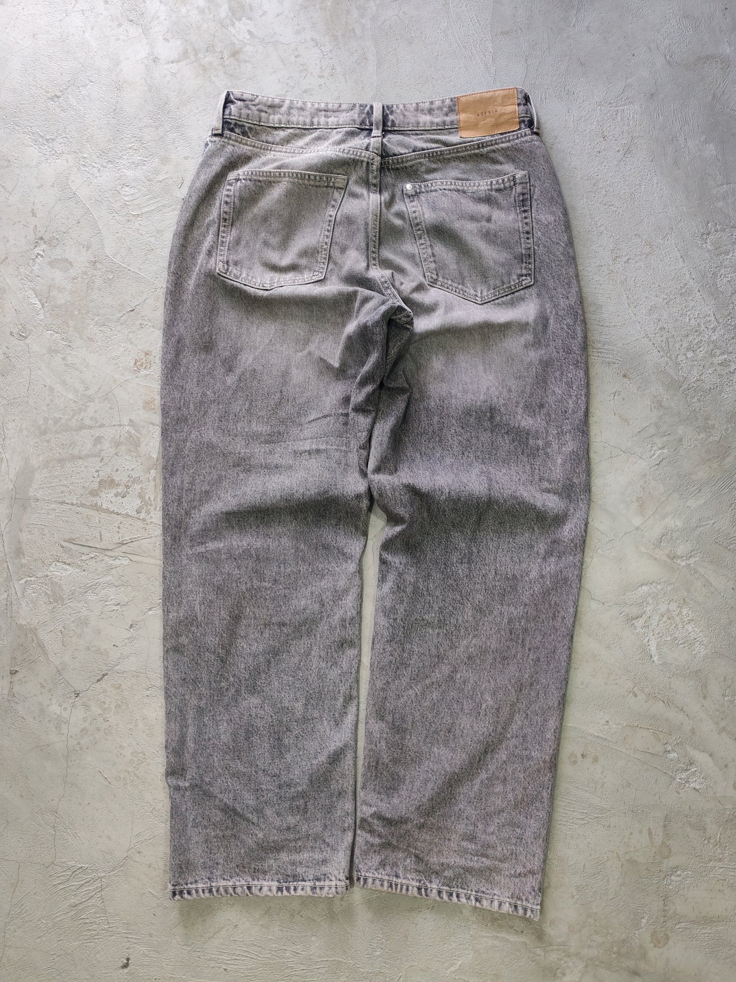 H&M &Denim Curvy Fit Baggy Low Waist Jeans Grey – Talla 34