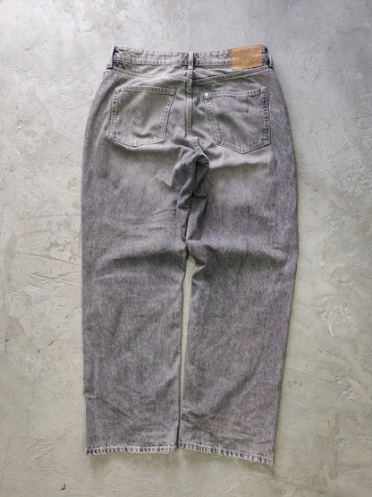 H&M &Denim Curvy Fit Baggy Low Waist Jeans Grey – Talla 34