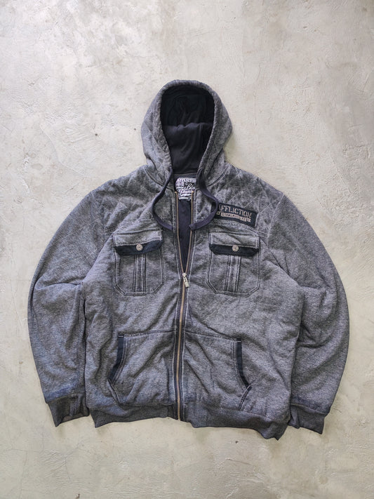 Affliction Black Premium Zip Hoodie Grey – L