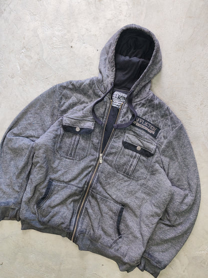 Affliction Black Premium Zip Hoodie Grey – L