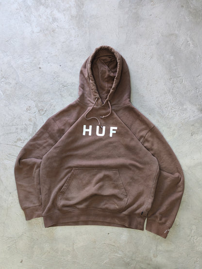 HUF OG Logo Hoodie Brown – M/L