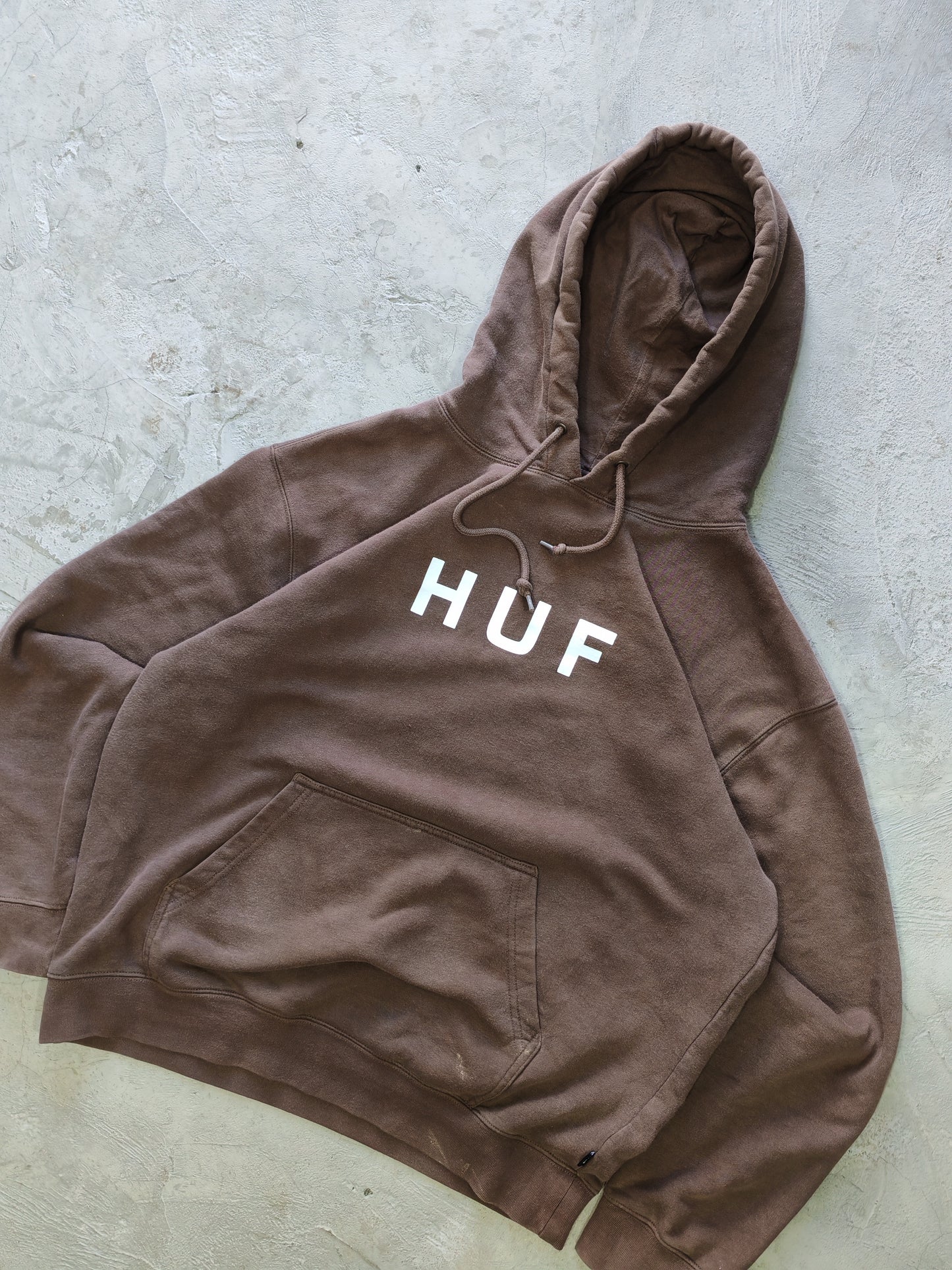 HUF OG Logo Hoodie Brown – M/L