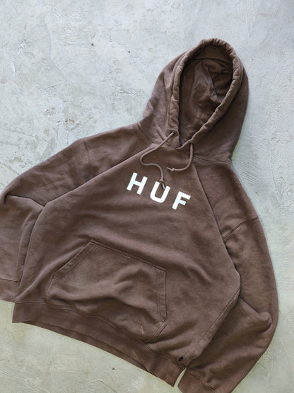 HUF OG Logo Hoodie Brown – M/L