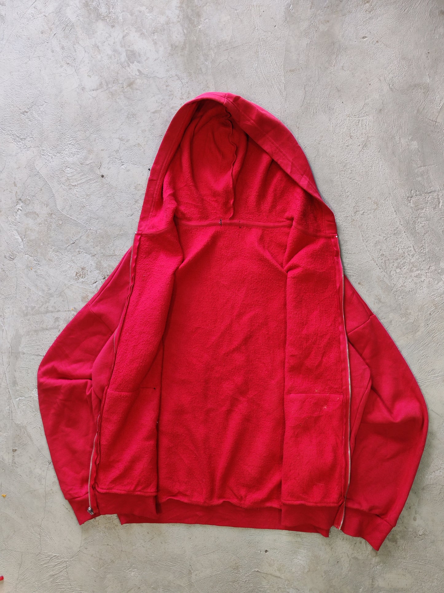 Skull Wings AOP Zip Hoodie Red – L Oversize