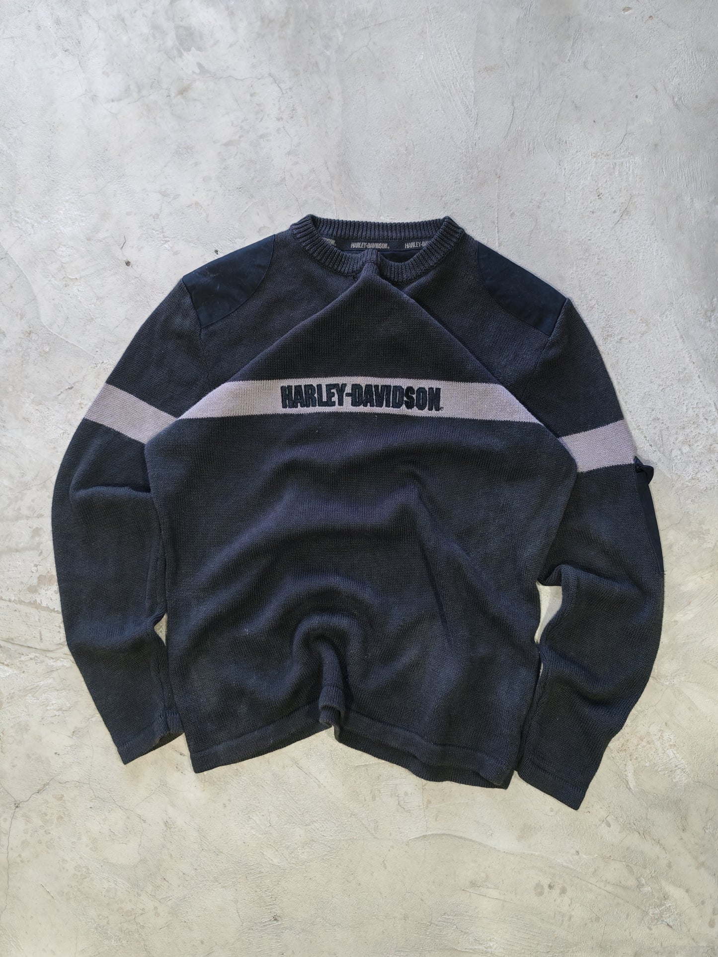 Harley-Davidson An American Legend Knit Sweater Navy – M Oversize