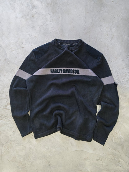 Harley-Davidson An American Legend Knit Sweater Navy – M Oversize