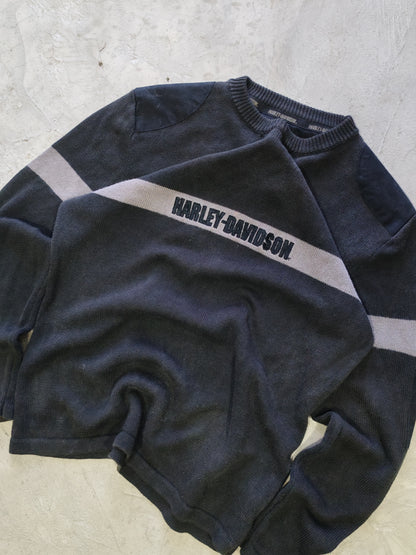 Harley-Davidson An American Legend Knit Sweater Navy – M Oversize