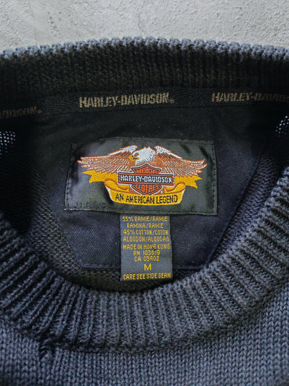 Harley-Davidson An American Legend Knit Sweater Navy – M Oversize
