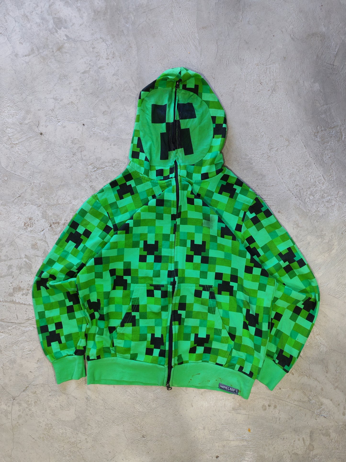 Minecraft Creeper AOP Zip Hoodie Green – XS/S