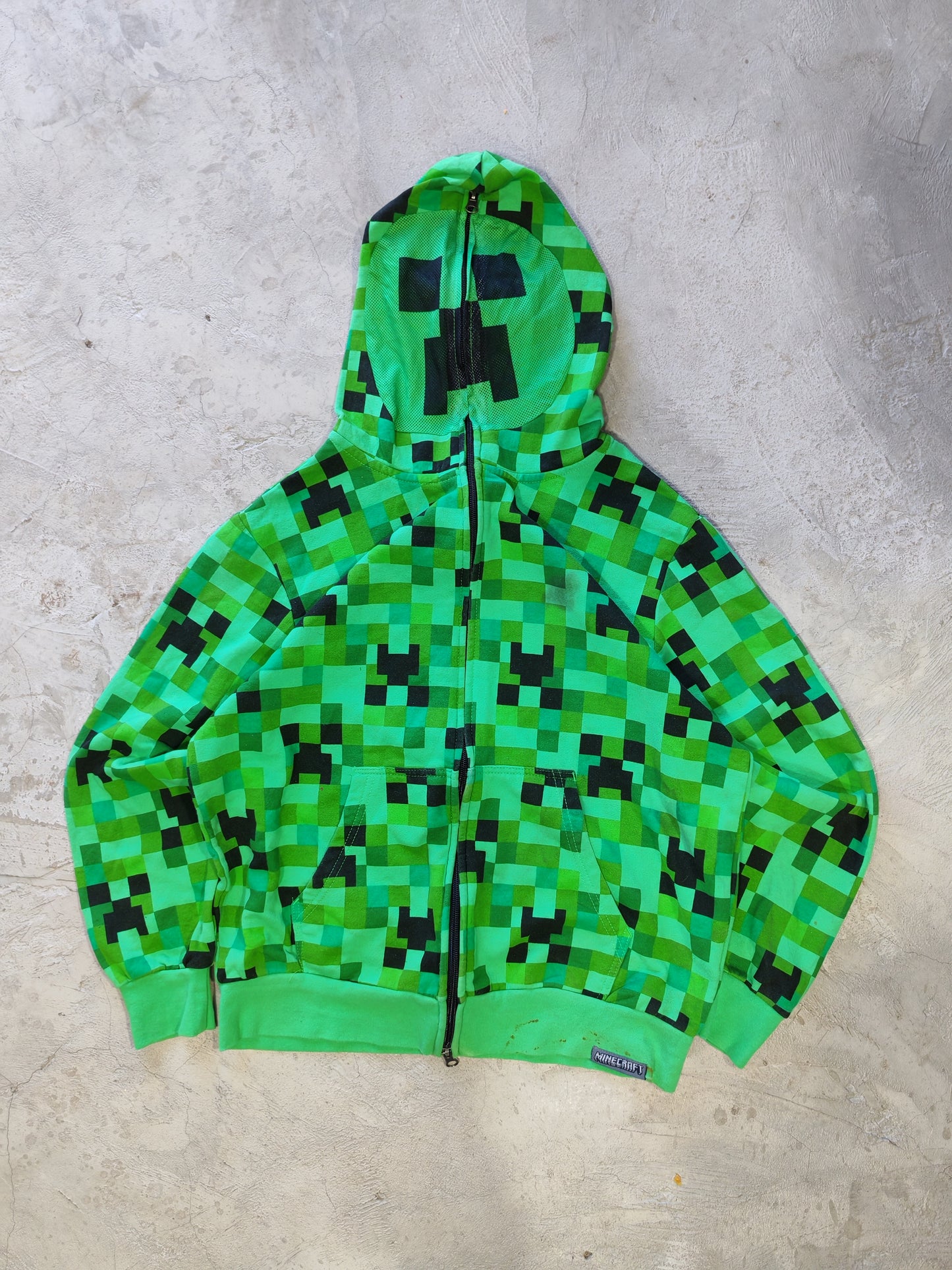 Minecraft Creeper AOP Zip Hoodie Green – XS/S