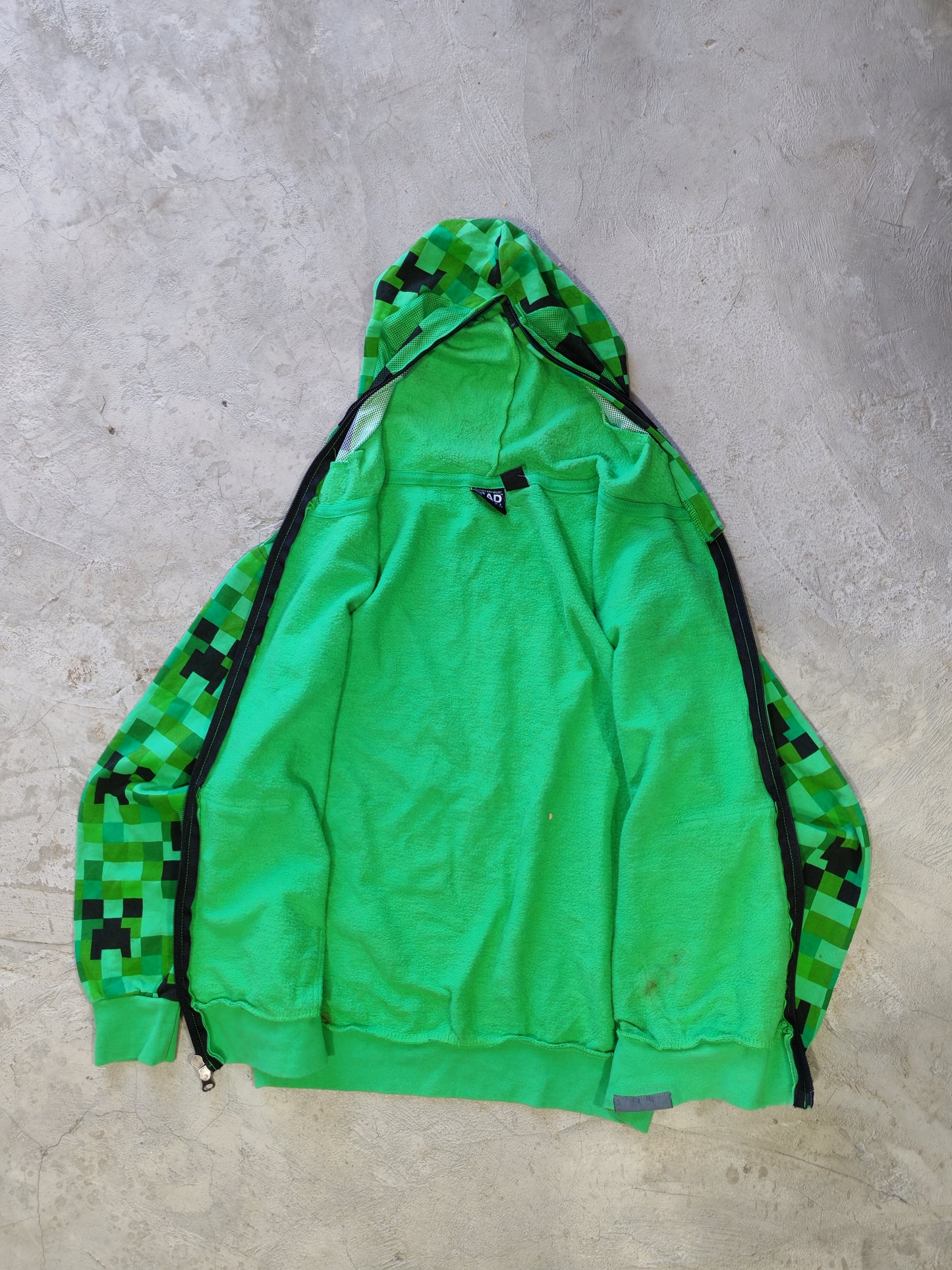 Minecraft Creeper AOP Zip Hoodie Green – XS/S