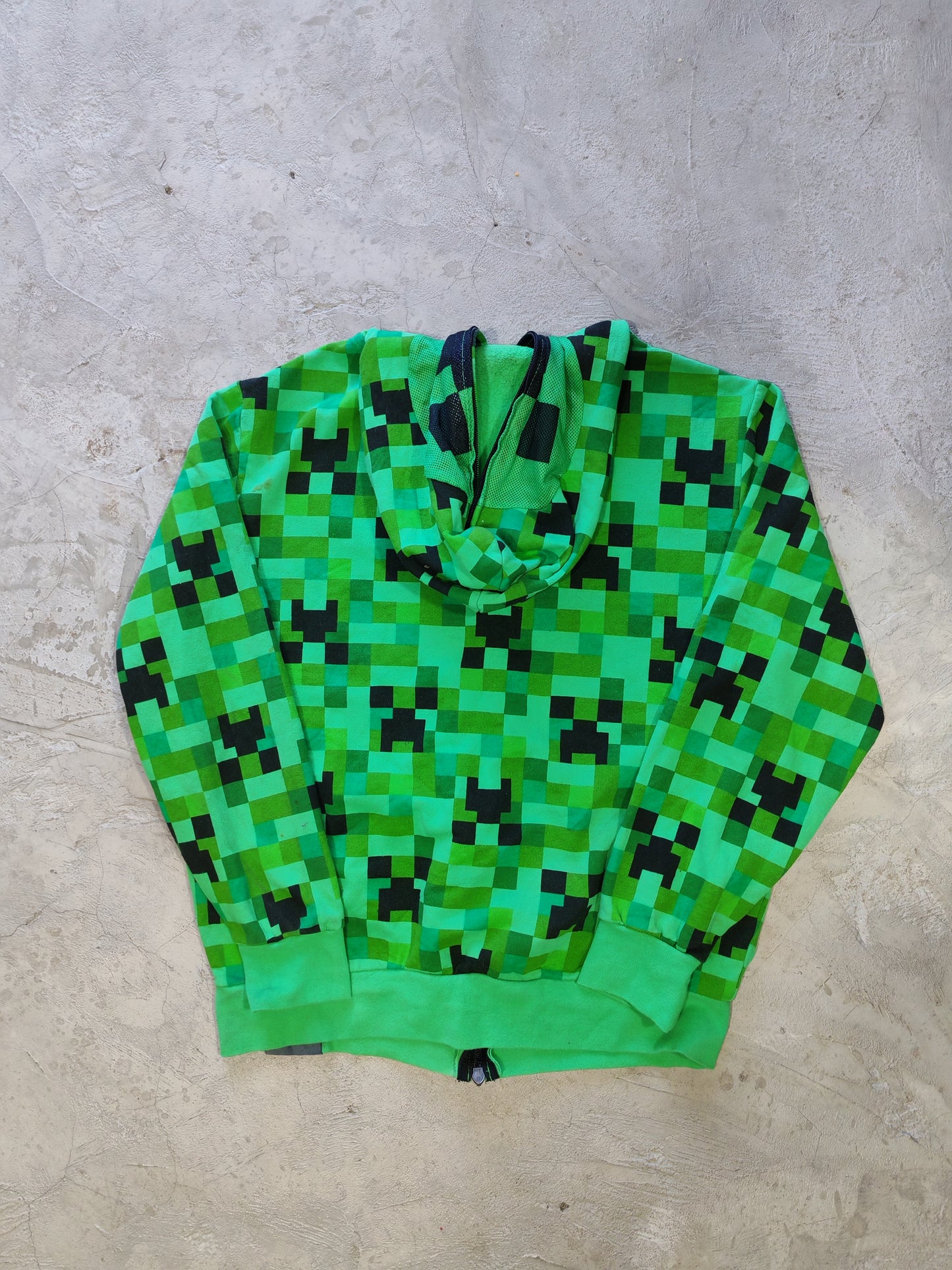 Minecraft Creeper AOP Zip Hoodie Green – XS/S