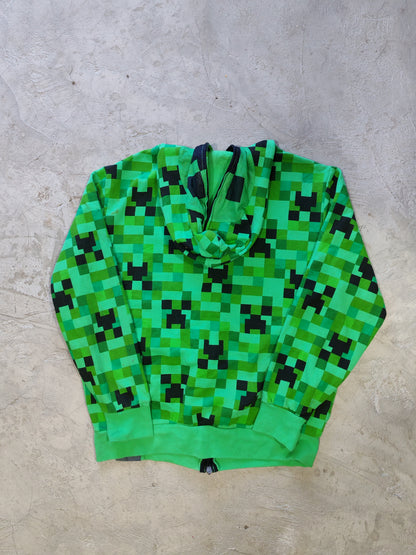 Minecraft Creeper AOP Zip Hoodie Green – XS/S