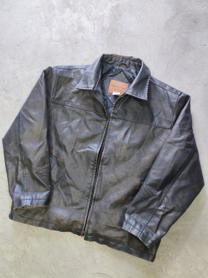 Arizona Jean Co. Faux Leather Jacket Black – L
