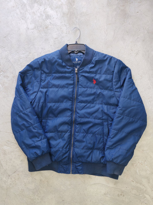 U.S. Polo Assn. Puffer Bomber Jacket Navy – L