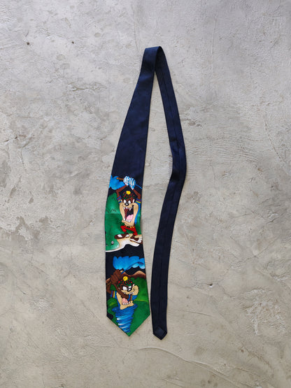 Looney Tunes Taz Novelty Tie Navy – Corbata Vintage
