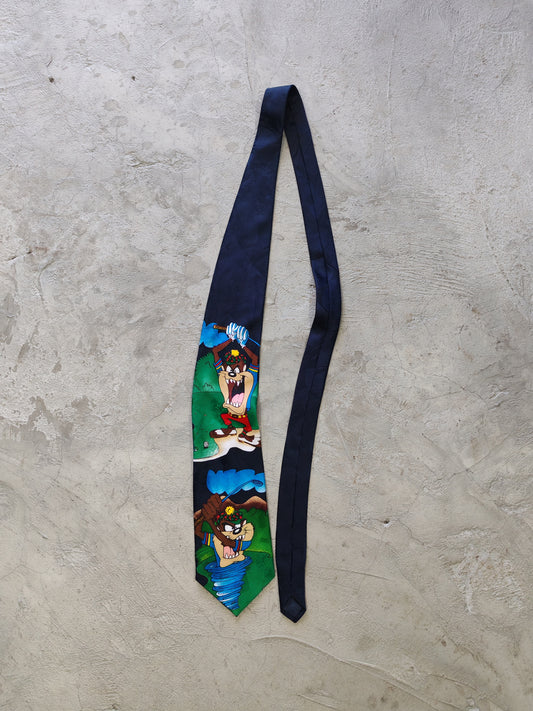 Looney Tunes Taz Novelty Tie Navy – Corbata Vintage