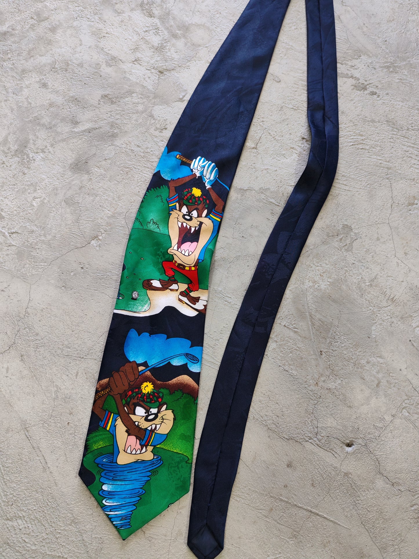 Looney Tunes Taz Novelty Tie Navy – Corbata Vintage