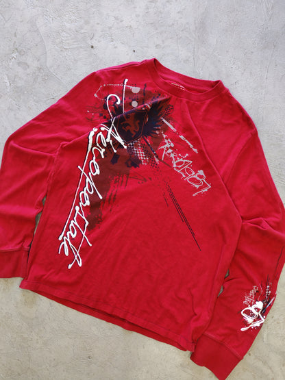 Aeropostale Aero 1987 Long Sleeve Graphic Tee Red – M/L