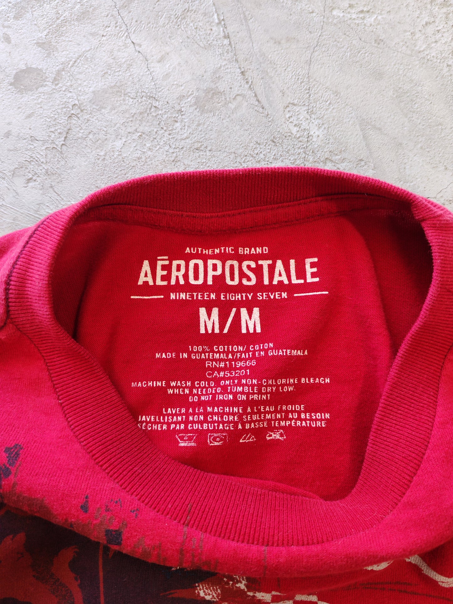 Aeropostale Aero 1987 Long Sleeve Graphic Tee Red – M/L