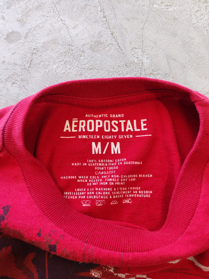 Aeropostale Aero 1987 Long Sleeve Graphic Tee Red – M/L