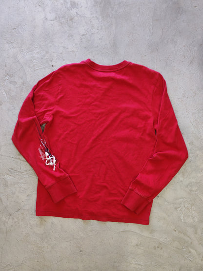 Aeropostale Aero 1987 Long Sleeve Graphic Tee Red – M/L