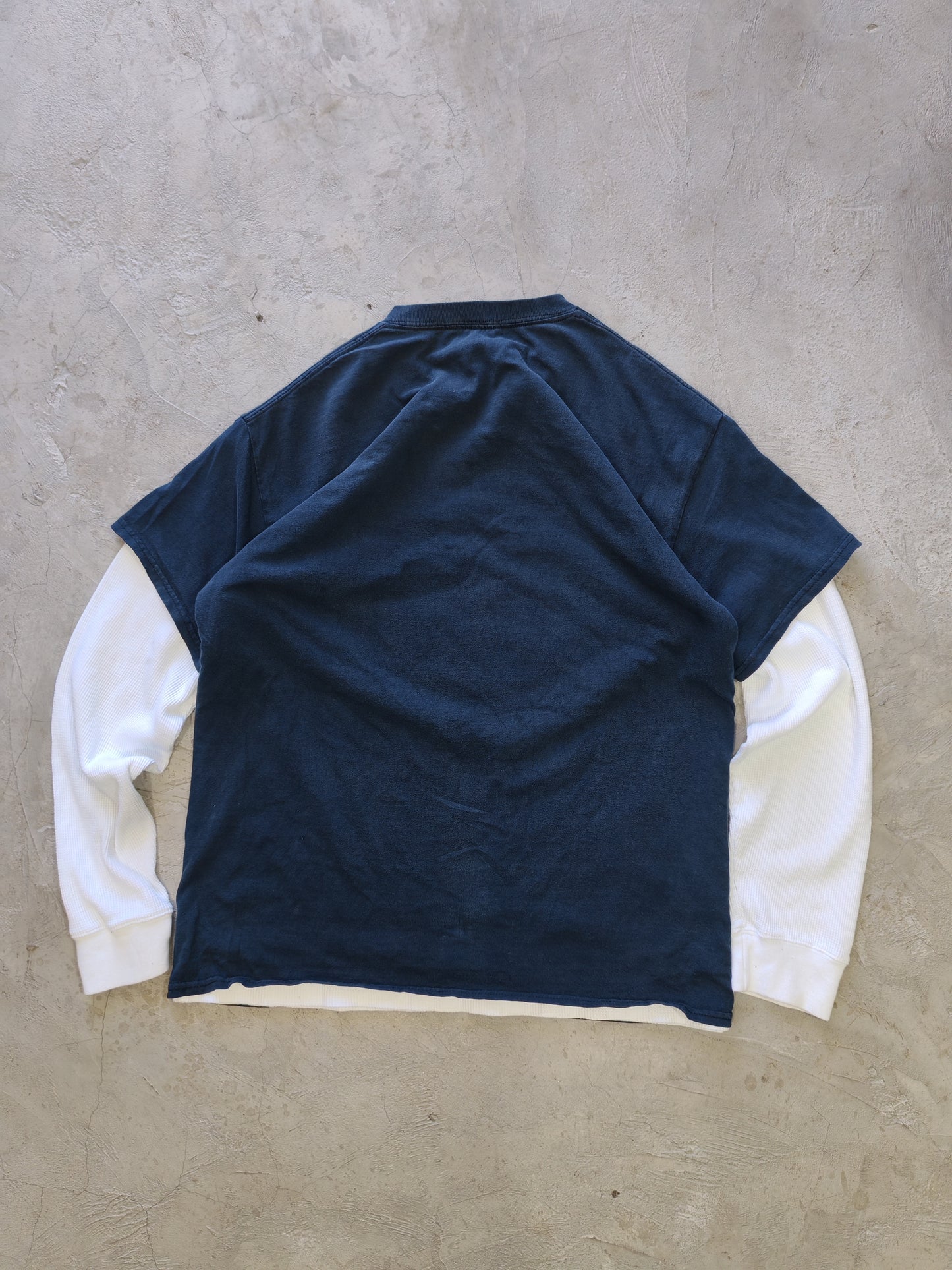 Southpole Salvation Double-Layer Long Sleeve Tee Navy/White – L
