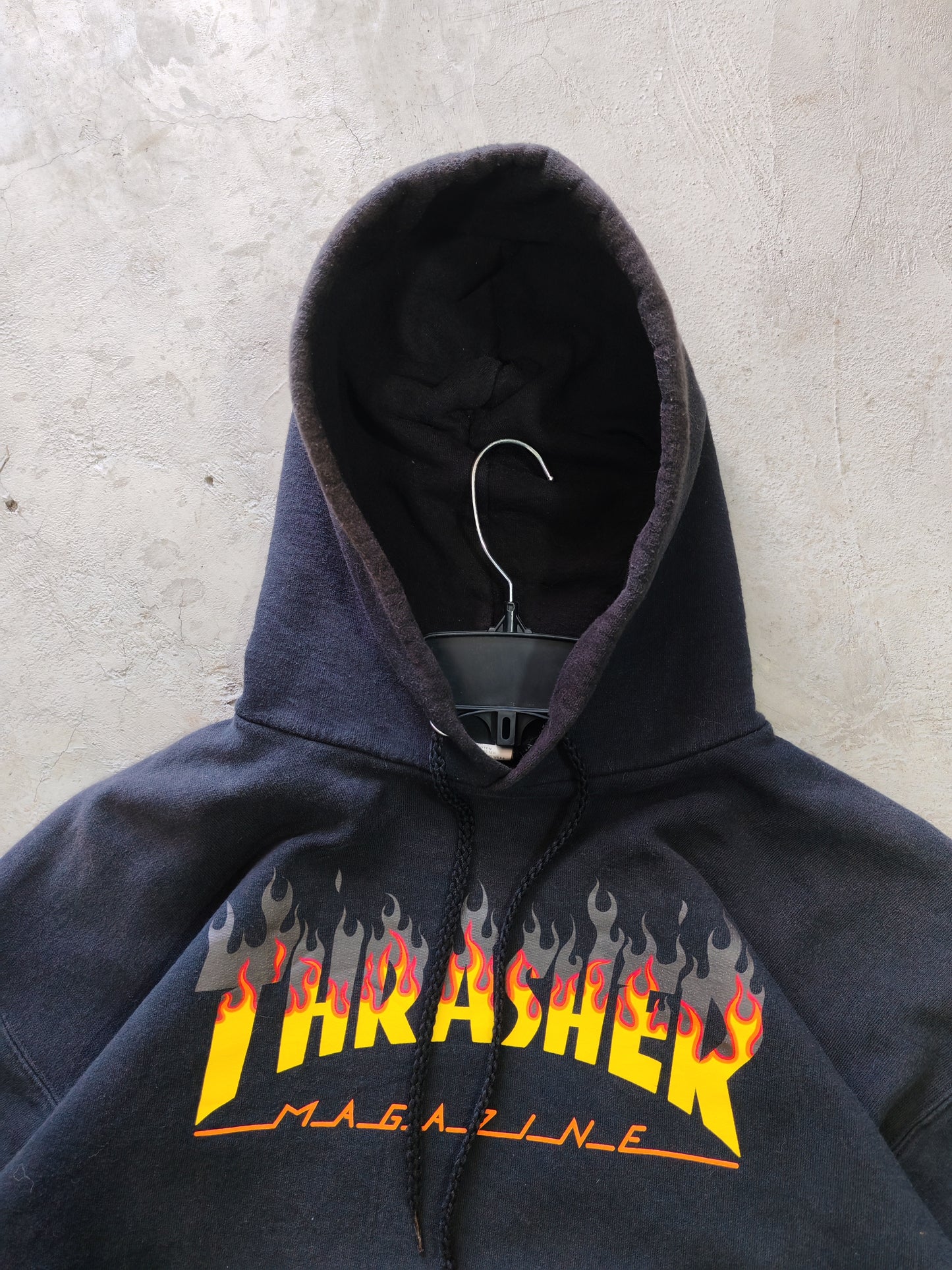 Thrasher Flame Logo Hoodie Negro Talla M