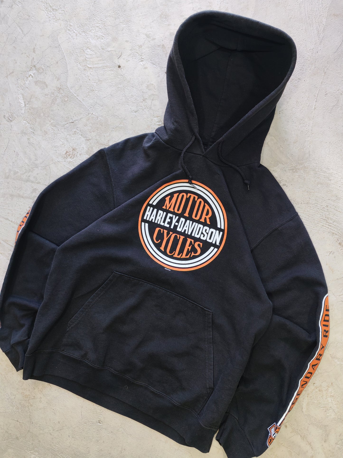 Harley-Davidson Motor Cycles Pullover Hoodie Black – M