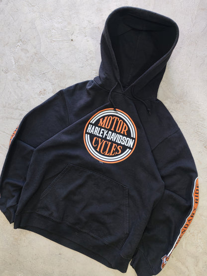 Harley-Davidson Motor Cycles Pullover Hoodie Black – M